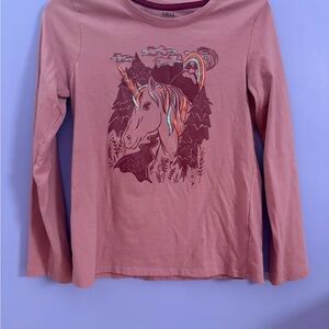 Falls Creek Pink Unicorn Long Sleeve Tee